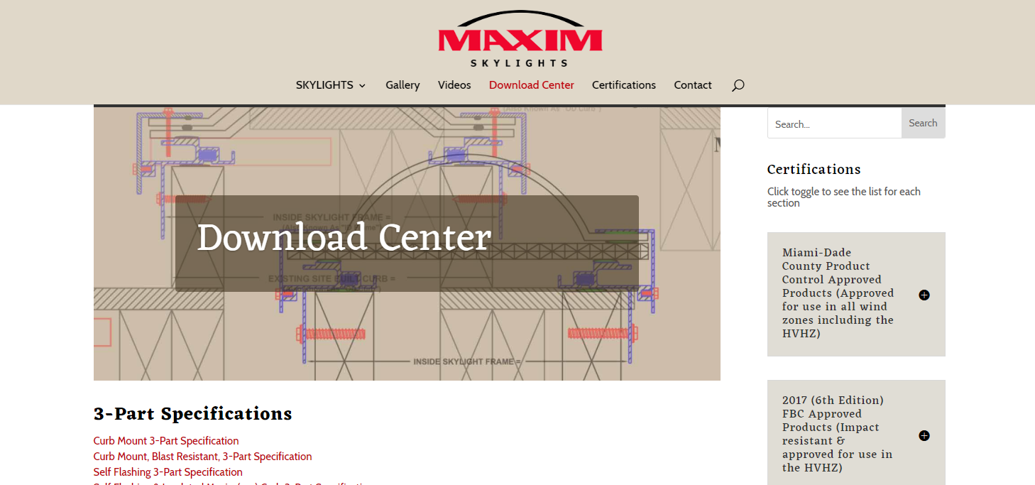 Screenshot of Maxim Contact Us